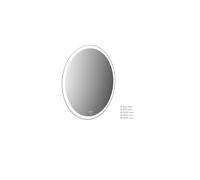emco MI 310+ miroir lumineux LED, rond, découpe lumineuse sur tout le pourtour, panneau de commande tactile, 109090009000400, Exécution: diamètre : 900mm