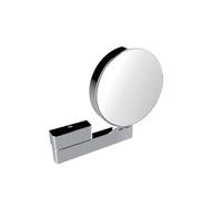 Emco Miroir cosmétique et de Rasage Universel sur Bras articulé, Miroir cosmétique Rond pour Montage Mural, Miroir grossissant (3/7x) sans éclairage, chromé