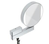Emco Miroir cosmétique Universel LED sur Bras Flexible - Miroir cosmétique Rond avec éclairage pour Montage Mural - Miroir grossissant (3/7x) avec température de Couleur réglable