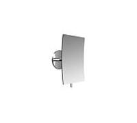 emco puree miroir adhésif, carré, avec poignée, grossissement 3x, chrome, 109400130