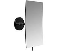 Miroir mural rond emco, 1 bras, 3 plis, angulaire, 132x208mm, 109413337, Couleur: Noir