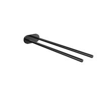 Emco Bad - Porte-serviettes mural Round 435013340, 2 bras rigide 400 mm, noir
