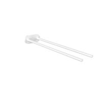 emco porte-serviettes rond, 2 bras, rigide, 400mm, 435013940, Couleur: blanc
