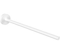 emco Porte-Serviettes Rond à Bras Unique pour Montage Mural sans perçage I 30 cm I Porte-Serviettes en métal Rigide I Support pour Serviettes I Blanc Mat