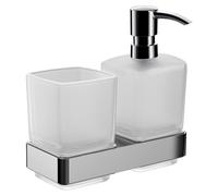 emco porte-verre loft et distributeur de savon liquide, modèle mural, chromé, 053100100