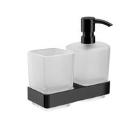 emco porte-verre loft et distributeur de savon liquide, modèle mural, chromé, 053113300