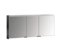 Emco prime armoire à miroir éclairée en saillie 949713549 1400x700mm, 3 portes, noir/miroir