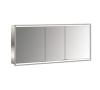 emco prime 2 Armoire de toilette avec éclairage, 1400 mm, 3 portes, modèle encastré, 949706363, Couleur: aluminium/blanc