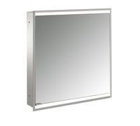 emco prime 2 Armoire de toilette avec éclairage, 600 mm, 1 porte, charnières à droite, modèle encastré, 949706332, Couleur: aluminium/blanc