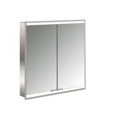 emco prime 2 Armoire de toilette avec éclairage, 600 mm, 2 portes, modèle encastré, 949706233, Couleur: aluminium/miroir