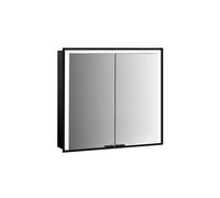 emco prime 3 armoire de toilette, 1000mm, 2 portes, modèle encastré, 949714404, Couleur: noir/miroir
