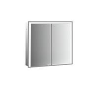 emco prime 3 armoire de toilette, 1000mm, 2 portes, modèle encastré, 949717204, Couleur: aluminium/miroir