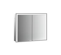emco prime 3 armoire de toilette, 1200mm, 2 portes, modèle encastré, 949717205, Couleur: aluminium/miroir
