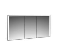 emco prime 3 armoire de toilette, 1400mm, 3 portes, modèle encastré, 949717307, Couleur: aluminium/blanc