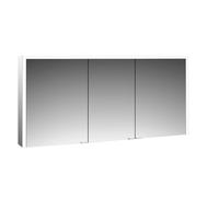 emco prime 3 armoire de toilette, 1600mm, 3 portes, modèle apparent, 949707308, Couleur: aluminium/blanc