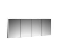 emco prime 3 armoire de toilette, 1800mm, 4 portes, modèle apparent, 949707309, Couleur: aluminium/blanc