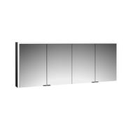 emco prime 3 armoire de toilette, 1800mm, 4 portes, modèle apparent, 949714309, Couleur: noir/miroir