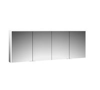 emco prime 3 armoire de toilette, 2000mm, 4 portes, modèle apparent, 949707310, Couleur: aluminium/blanc