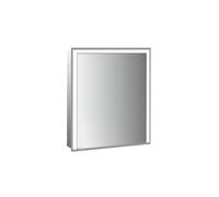 emco prime 3 armoire de toilette, 600mm, 1 porte avec butée à droite, modèle encastré, 949717301, Couleur: aluminium/blanc