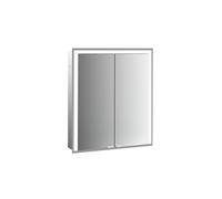 emco prime 3 armoire de toilette, 600mm, 2 portes, modèle encastré, 949717202, Couleur: aluminium/miroir