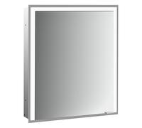 emco prime 3 armoire de toilette, 600mm, une porte avec charnière à gauche, modèle encastré, 949717300, Couleur: aluminium/blanc