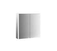 emco prime 3 armoire de toilette, 800mm, 2 portes, modèle apparent, 949707203, Couleur: aluminium/miroir
