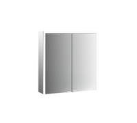 emco prime 3 armoire de toilette, 800mm, 2 portes, modèle apparent, 949707303, Couleur: aluminium/blanc