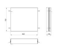 Emco prime Cadre d'encastrement pour miroir encastré, 949700011,