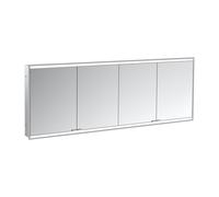 emco prime 2 Armoire de toilette avec éclairage, 1800 mm, 4 portes, modèle encastré, 949706265, Couleur: aluminium/miroir