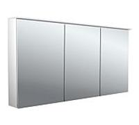 Emco pure 2 armoire à miroir éclairée en saillie design 979705406 1400x711mm, LED, avec voile de lumière, 3 portes, aluminium