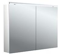 Emco pure 2 Classic armoire à miroir éclairée en saillie 979705504 1000x729mm, avec éclairage supérieur à LED, 2 portes, aluminium