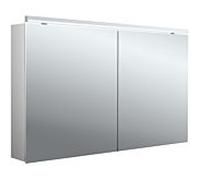 Emco pure 2 Classic armoire à miroir éclairée en saillie 979705505 1200x729mm, avec éclairage supérieur à LED, 2 portes, aluminium