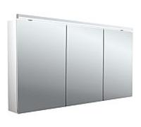 Emco pure 2 Classic armoire à miroir éclairée en saillie 979705506 1400x729mm, avec éclairage supérieur à LED, 3 portes, aluminium