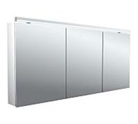 Emco pure 2 Classic armoire à miroir éclairée en saillie 979705507 1600x729mm, avec éclairage supérieur à LED, 3 portes, aluminium