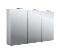 emco pure 2 style armoire à glace lumineuse LED avec 2 lampes à poser, 3 portes, 1200x726x258mm, 979705308