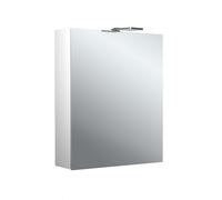 emco pure 2 style armoire à glace lumineuse LED avec spots à poser, une porte avec butée interchangeable, 600x711x153mm, 979705301
