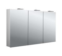 emco pure 2 style Armoire de toilette avec éclairage LED avec 2 lampes à poser, 3 portes, 1300x726x258mm, 979705309