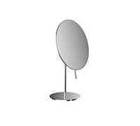 Emco Pure rasoir/ Miroirs cosmétiques 109400112 Ø 202 mm, triple, sans monture, avec manche, miroir sur pied, chromé