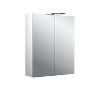 emco puree 2 Style Armoire de toilette avec éclairage LED avec spots à poser, 2 portes, 600x711x153mm, 979705302