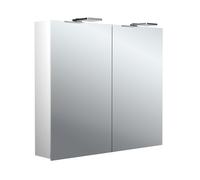 emco puree 2 Style Armoire de toilette avec éclairage LED avec spots à poser, 2 portes, 800x711x153mm, 979705303