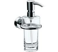 Emco Rondo 2 452100100 Distributeur de savon liquide cristal clair, doseur en plastique, 130 ml