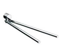 emco roundo 2 Porte-serviettes, 2 bras, orientable, 464 mm, chromé, 455000146