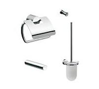Emco Rondo 2 WC set 459800102 chromé , porte-papier avec couvercle, porte-rouleau de rechange, garniture de toilette et crochet