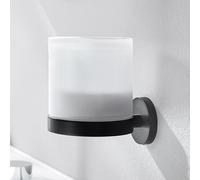 emco round distributeur de savon à capteur, verre cristal satiné, 432113303, Couleur: Noir