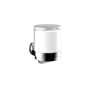 emco round distributeur de savon liquide, manipulation d'une main, verre cristal satiné, 432100101, Couleur: chrome