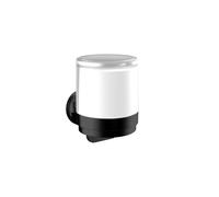 emco round distributeur de savon liquide, manipulation d'une main, verre cristal satiné, 432113301, Couleur: noir