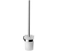 Emco Round ensemble de brosses de toilette 431500101 chromé , Réservoirs verre cristal satiné