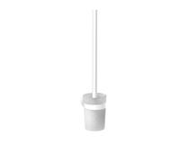 emco round garniture de brosse, partie en verre satiné, modèle mural, 431513901, Couleur: blanc