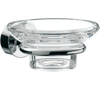 emco roundo 2 Porte-savon, verre cristal clair, chromé, 453000100