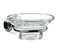 emco roundo 2 Porte-savon, verre cristal clair, chromé, 453000100